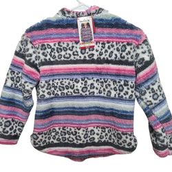 Hurley Girls Sherpa Printed Cozy Quarter-Zip Jacket, NEW with Tags Girls 7/8