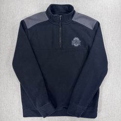Ohio State Buckeyes Quarter Zip Sweatshirt Men’s Size S Gray