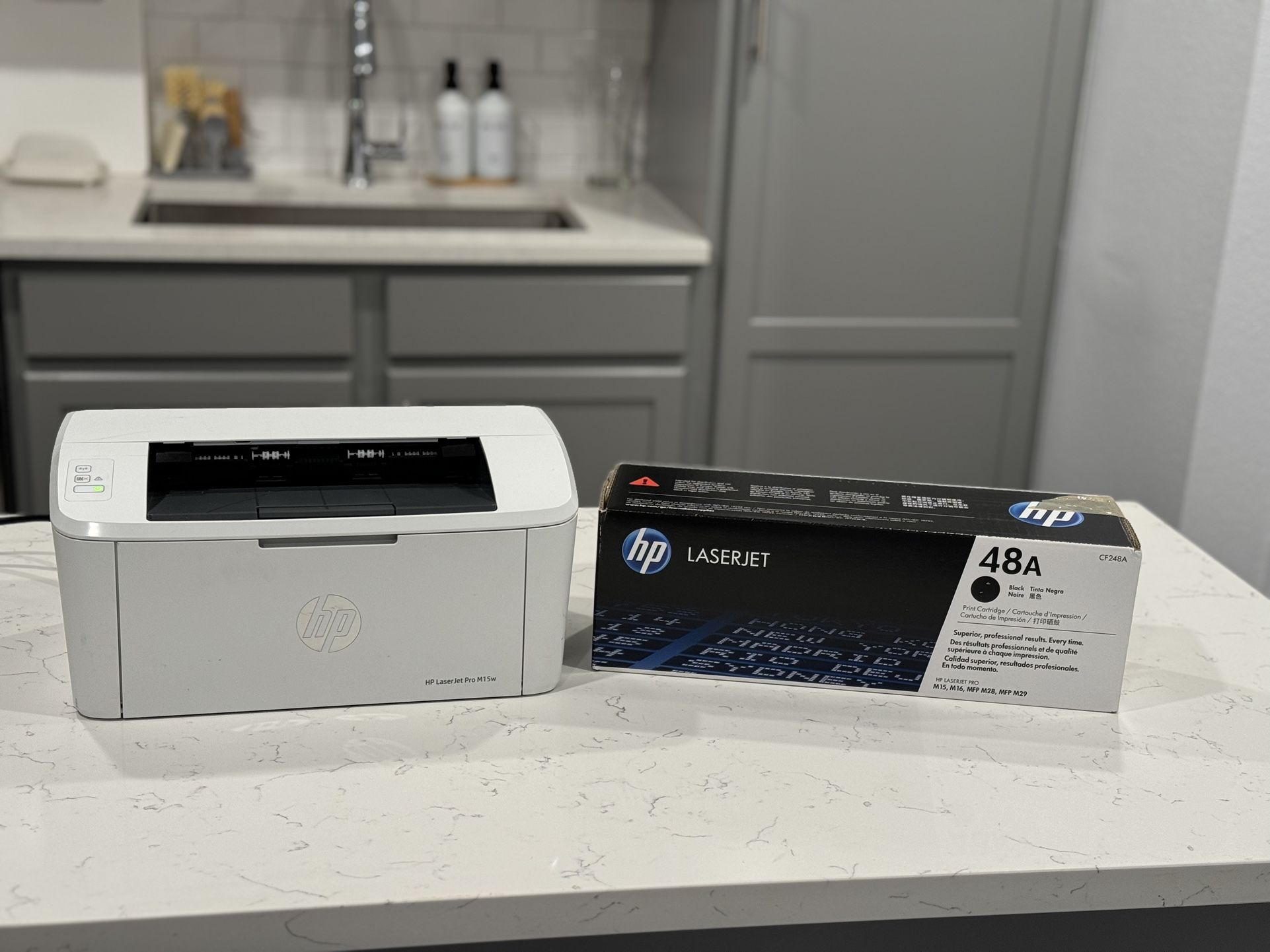 HP LaserJet Pro M15w Printer With New Cartridge Bundle
