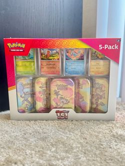 Pokemon 151 Mini Tin 5 Pack + Promos Costco Exclusive  (Meowth)