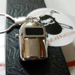Welding hood keychain. Bottlecap Opener