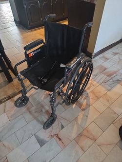 Black Folding Manual Wheelchair
