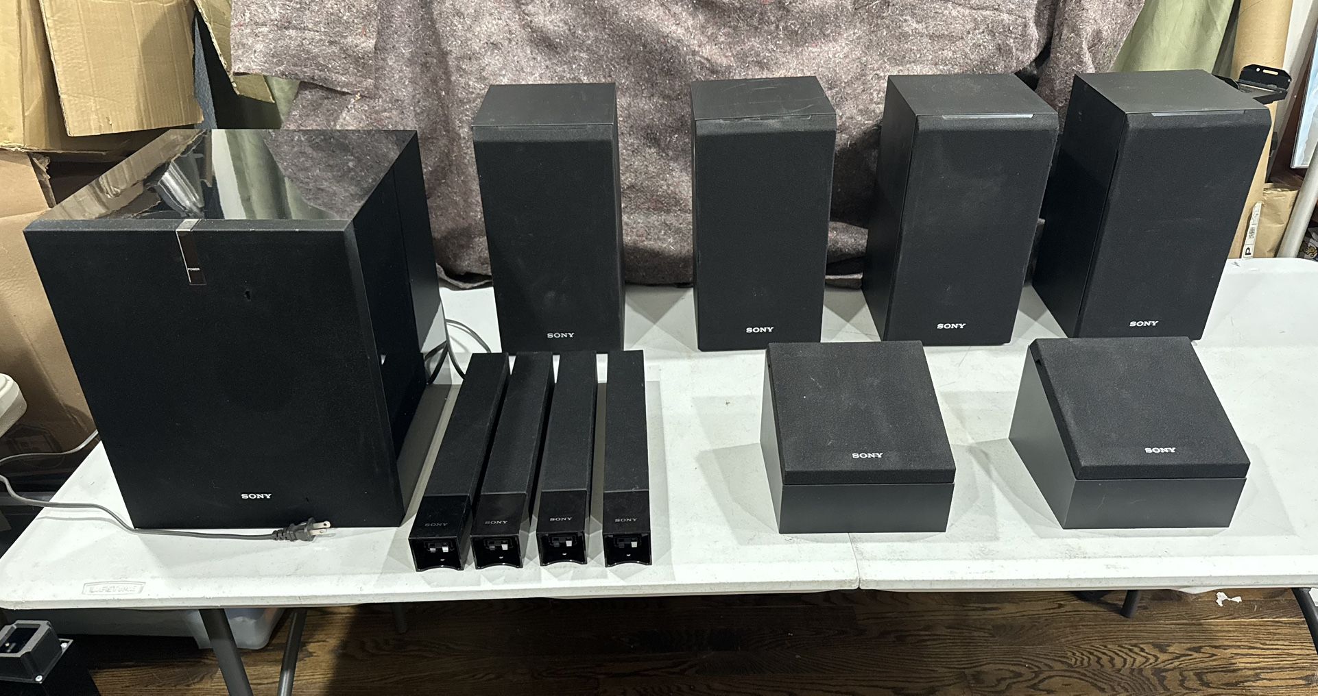 Lot of 11 Sony Speakers