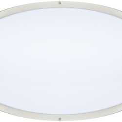 NEW Maxxima YSP 32" Oval Satin Nickel LED Flush Mount Ceiling Light Fixture, 3 CCT, 5500 Lumens
