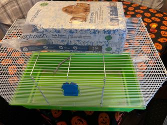 Cage and small animal bedding