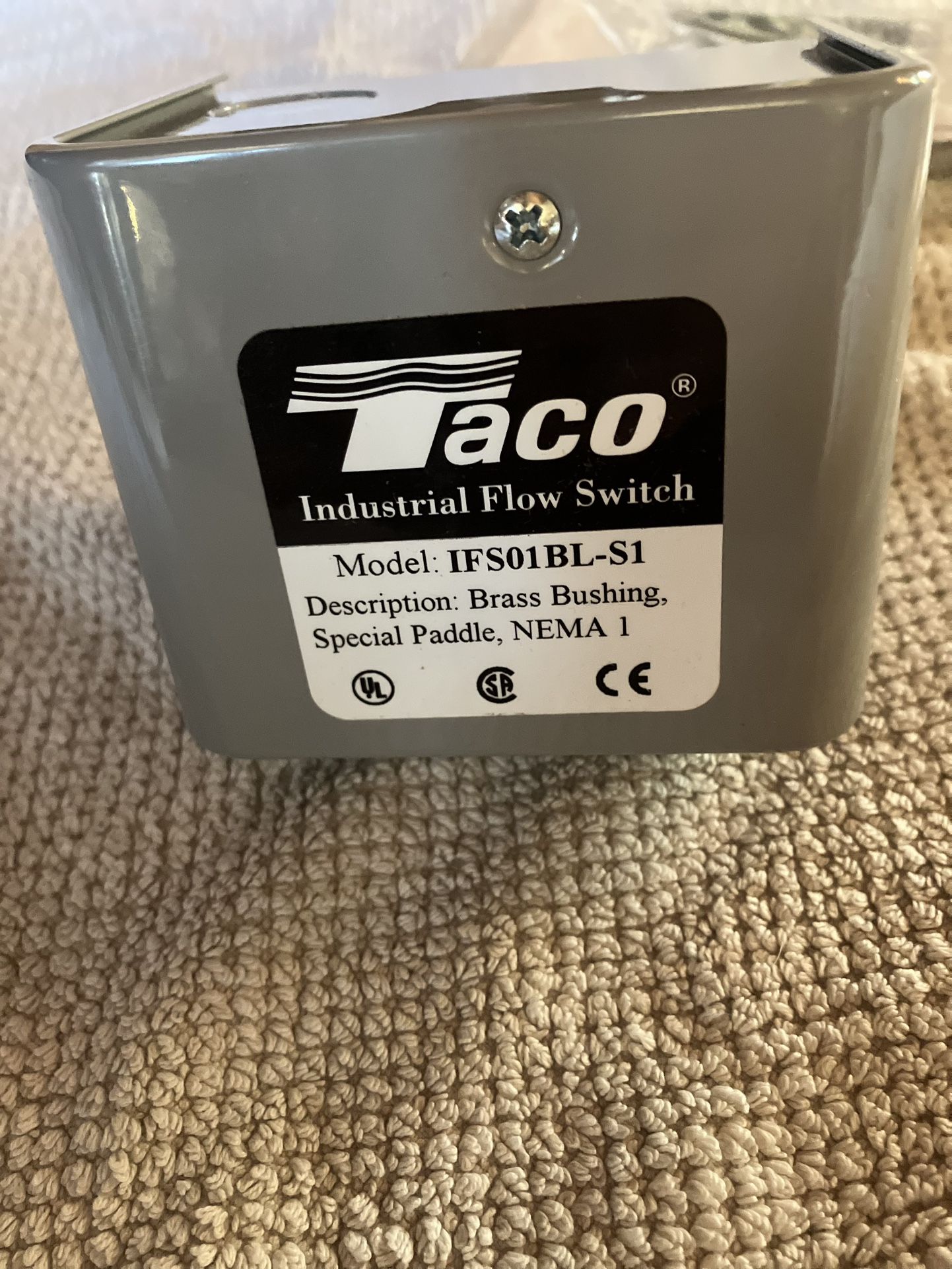 Taco Industrial Flow Switch IFS01BL-S1 New Never Used