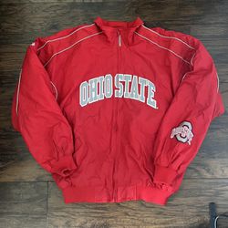 Ohio State Buckeyes Zip Up Jacket Size XL