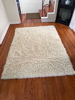 Flokati Rug, Wool, 5, x 7’