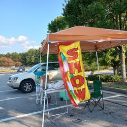 These are For Sale: Vibrant Eye-Catching Color TENT New Pop Up Easy 120 each or 2 for 200
10x10 weatherproof strong cloth commercial grade quality