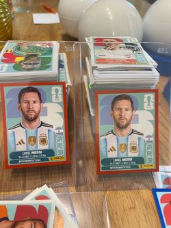 (2) Messi Fifa 2026 stickers Red Border
