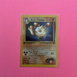 1st edition Brock’s Primeape 35/132 Pokemon Card from Gym Challenge Set 