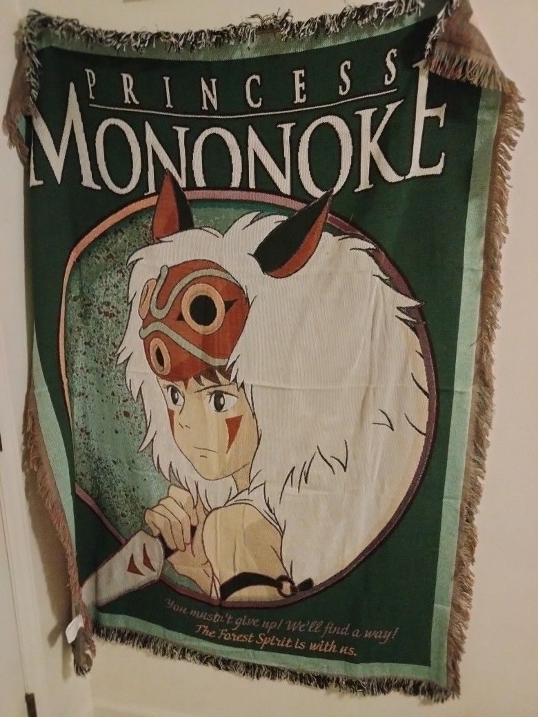 Studio Ghibli Princess Mononoke Throw Blanket
