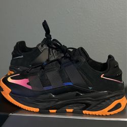 Adidas Niteball Black/Orange/Multi Color Size 12