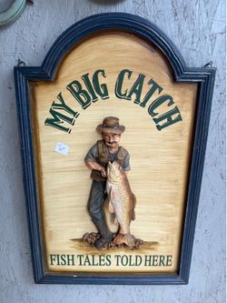 🎣 “My Big Catch” Fishing Wall Decor – $30 🎣