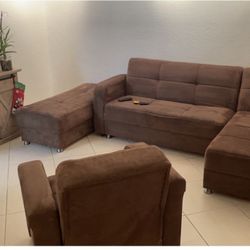 Couch, Ottoman And Chair