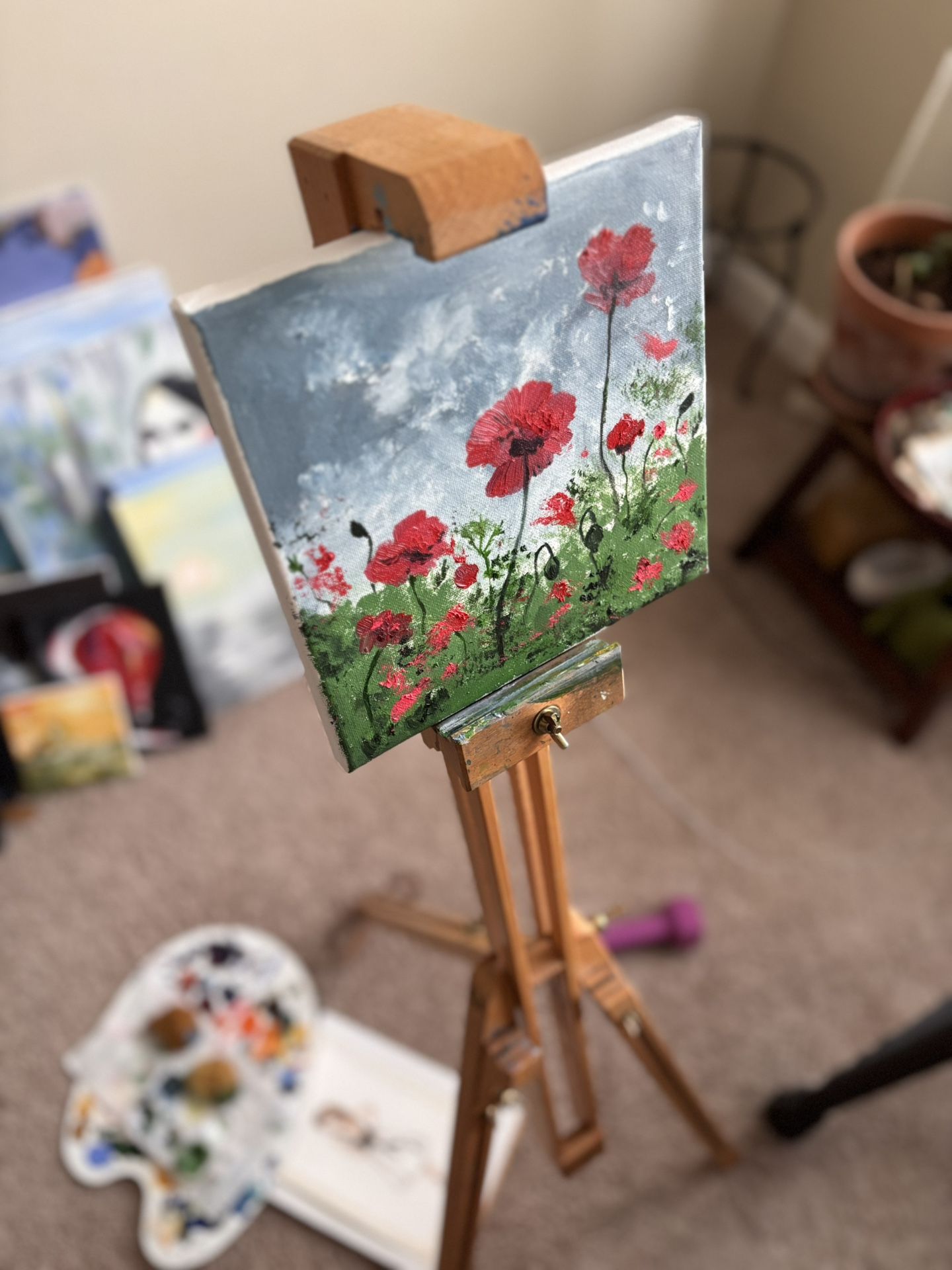 Oil Painting Wild Flowers