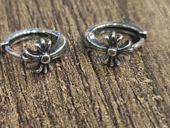 Gothic cross  sterling 925 earrings