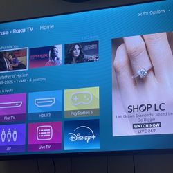 55 Or 58 Inch Hisense 4k Smart Roku TV.