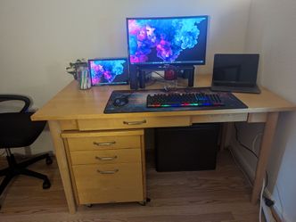 Solid Sturdy wood office desk