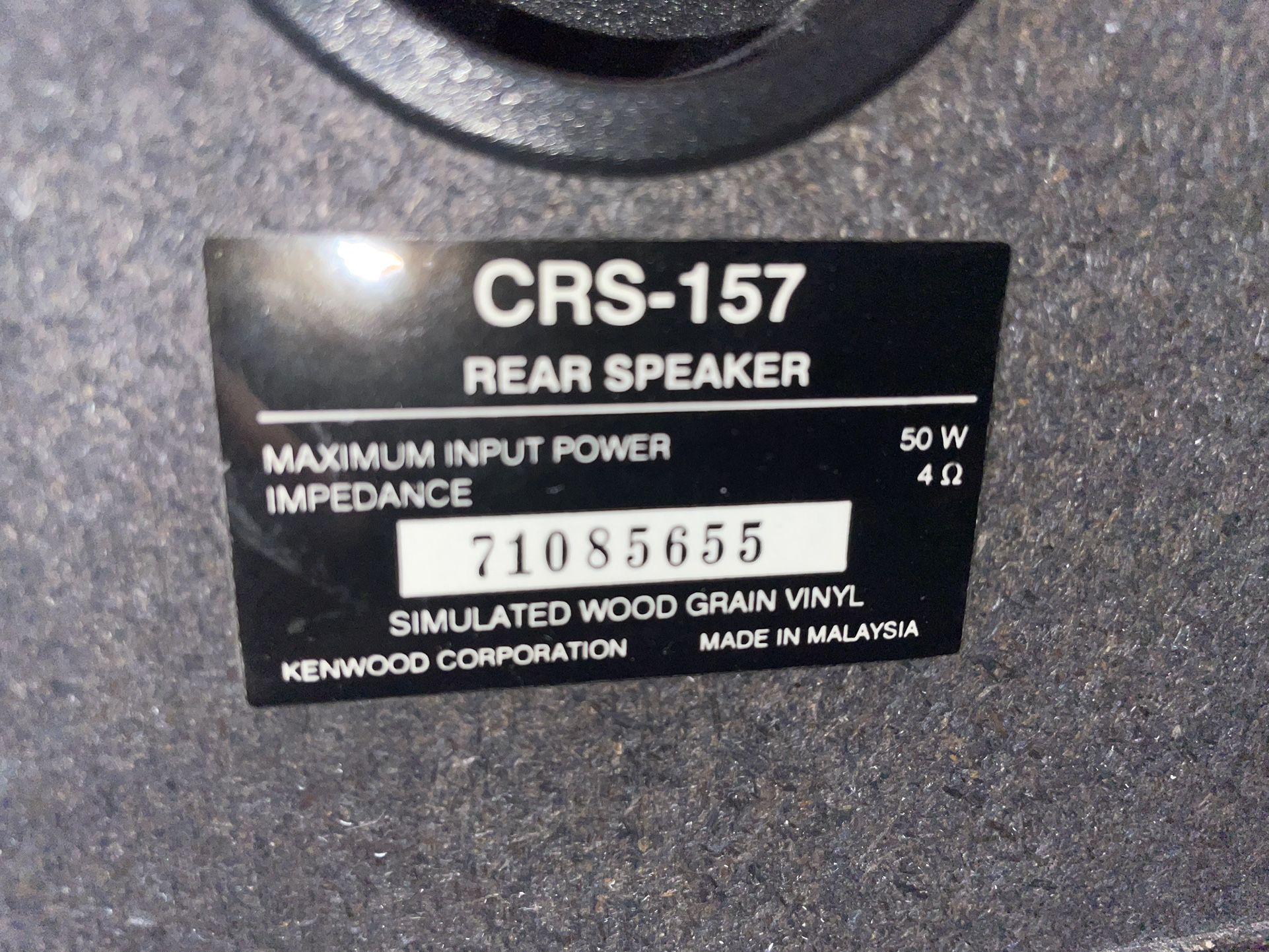 Classic Kenwood Model CRS 158 Satellite Centre Channel Speakers