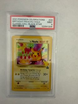Pokemon Celebrations Pikachu Birthday PSA 9