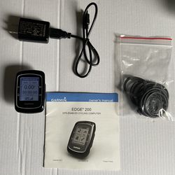 Garmin Edge 200 GPS-Enabled Cycling Computer.  New I Never Used It.  I Have Taken It Outside And It Does Pick Up Satellites .  This Is Perfect 