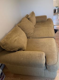 Brown couch sofa