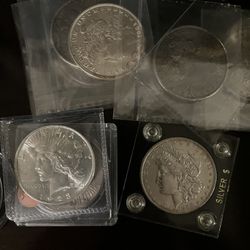 Morgan And Peace Silver Dollars 90% Silver 