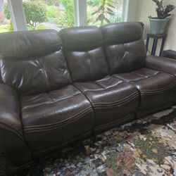 Leather Recliner Couch