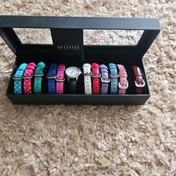 Sterling Silver Watch Set With 12 Bands by Ecclissi