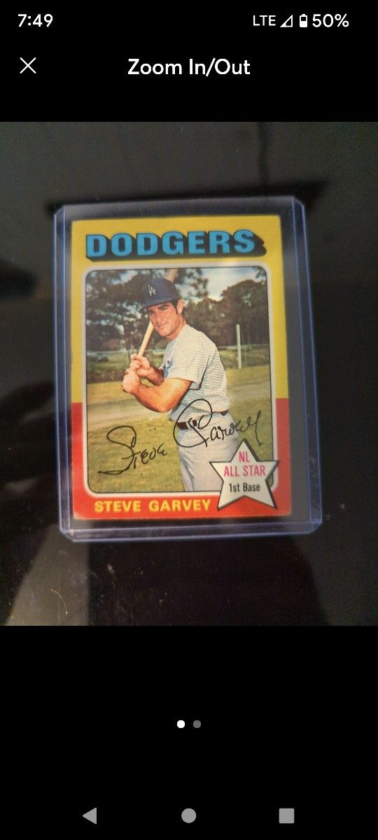 1975 Topps Steve Garvey autographed