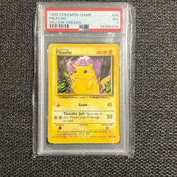 Pikachu 1999 Pokémon Base Set Card Number: 58/102 Grade: PSA 7 (Near Mint)