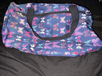 Purple Butterfly Duffle Bag