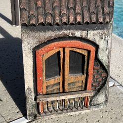 Burnwood Folk Art Doorway Window 3D Handcrafted Painted Wall Art Decor