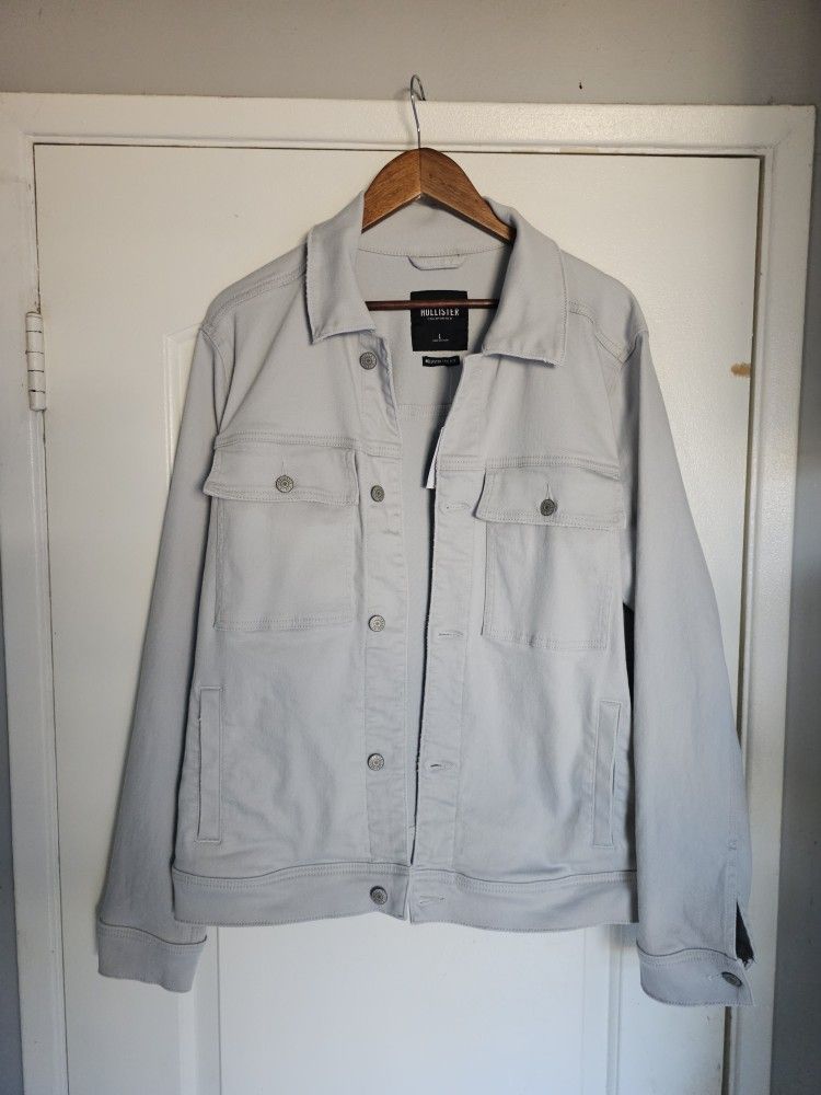 Men's Vintage Hollister Jacket Large Flex Trucker Denim