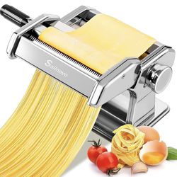 NEW Sailnovo Pasta Maker Machine, Stainless Steel Noodle Roller, Adjustable Size