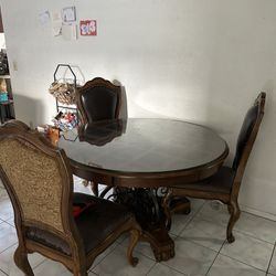 Round Glass Top Table