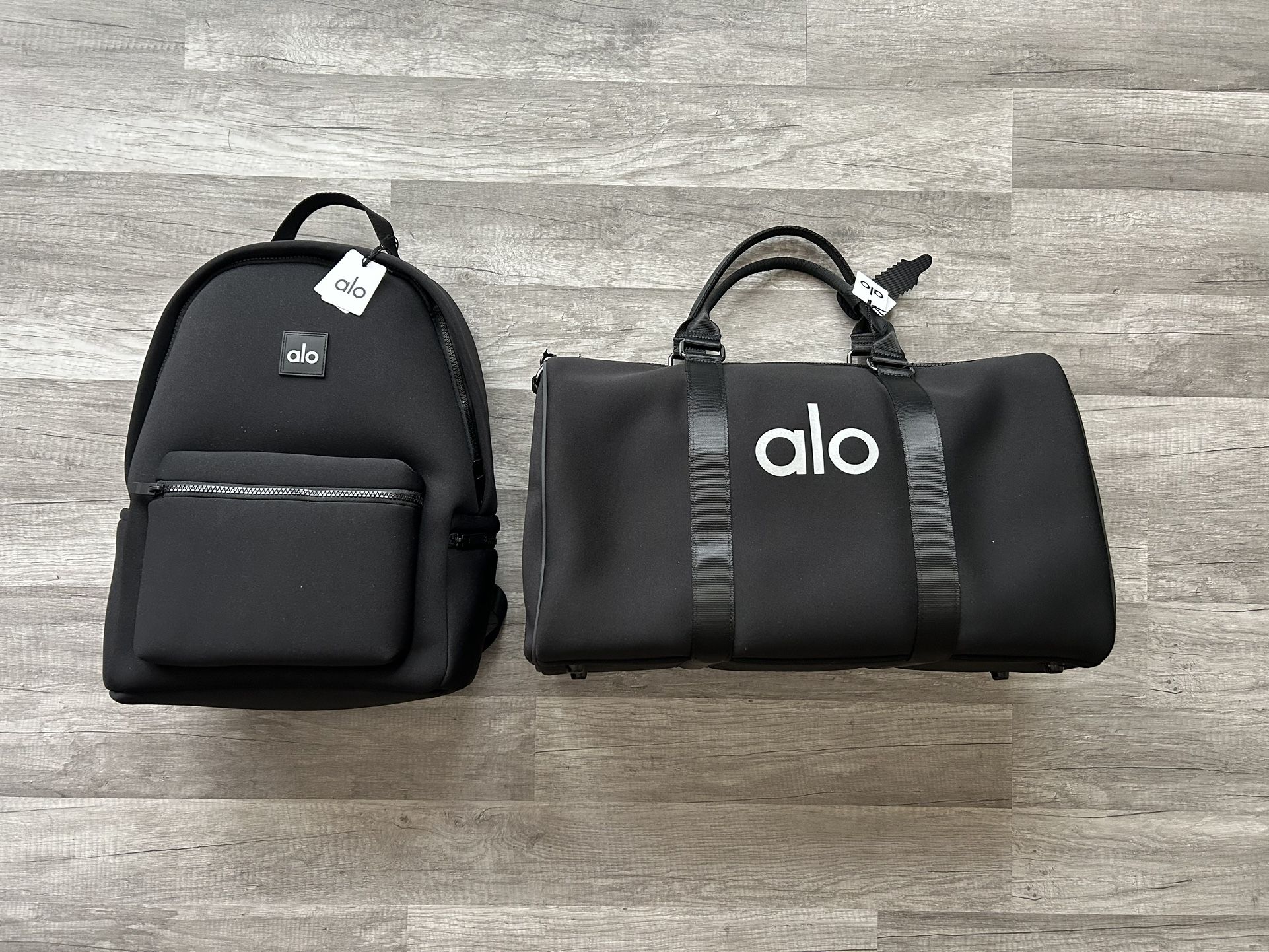Alo Yoga Bundle Stow Backpack and Traverse Duffle Bag New With Tags