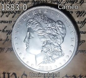 1883-0 Morgan Silver Dollar; Choice BU/MS, Full Breast Feathering, High Grade, Semi Key Date.