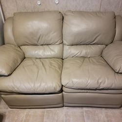 Leather Beige Reclining Couches
