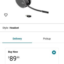 PLT Bluetooth Headset With Chip And Charger And Bag $40