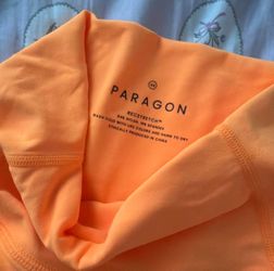 Paragon Orange High-Waist Biker Shorts