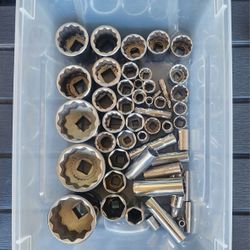Craftsman USA SAE Socket Lot + Some Snap-On – 3/8 & 1/2 Drive