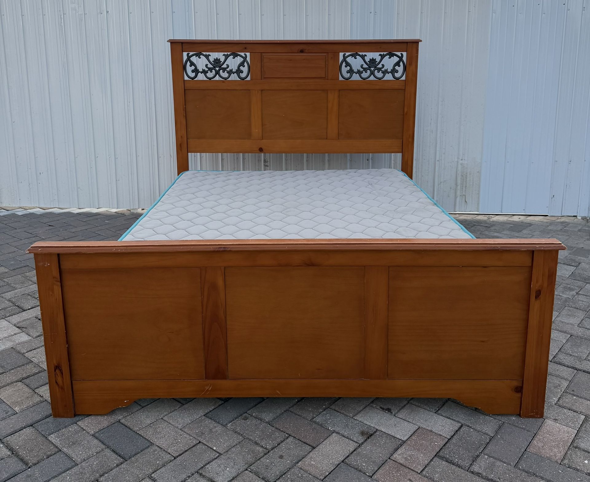 Beautiful Queen size bed. Mattress and boxspring included if you want it. Delivery available for a cost. In excellent condition. Price $200. 