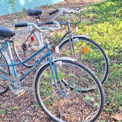 His & Hers 1980 Vintage Fuji Cambridge Cruiser Bikes 