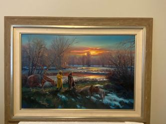 Sale!! Painting “Cowboys at Sunset”