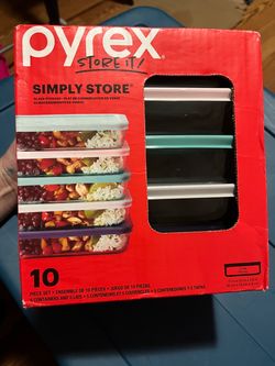 Pyrex store it simply store 10 piece glass container storage