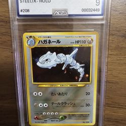 Pokemon Graded AGS 9 Steelix #208 Japanese (2000) Neo Genesis Holo
