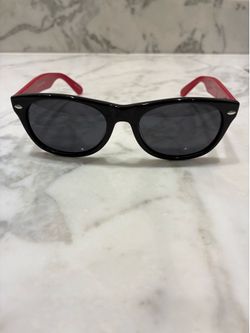 Versace 19.69 V2097 Sunglasses Black Frame Red Temples 52-17