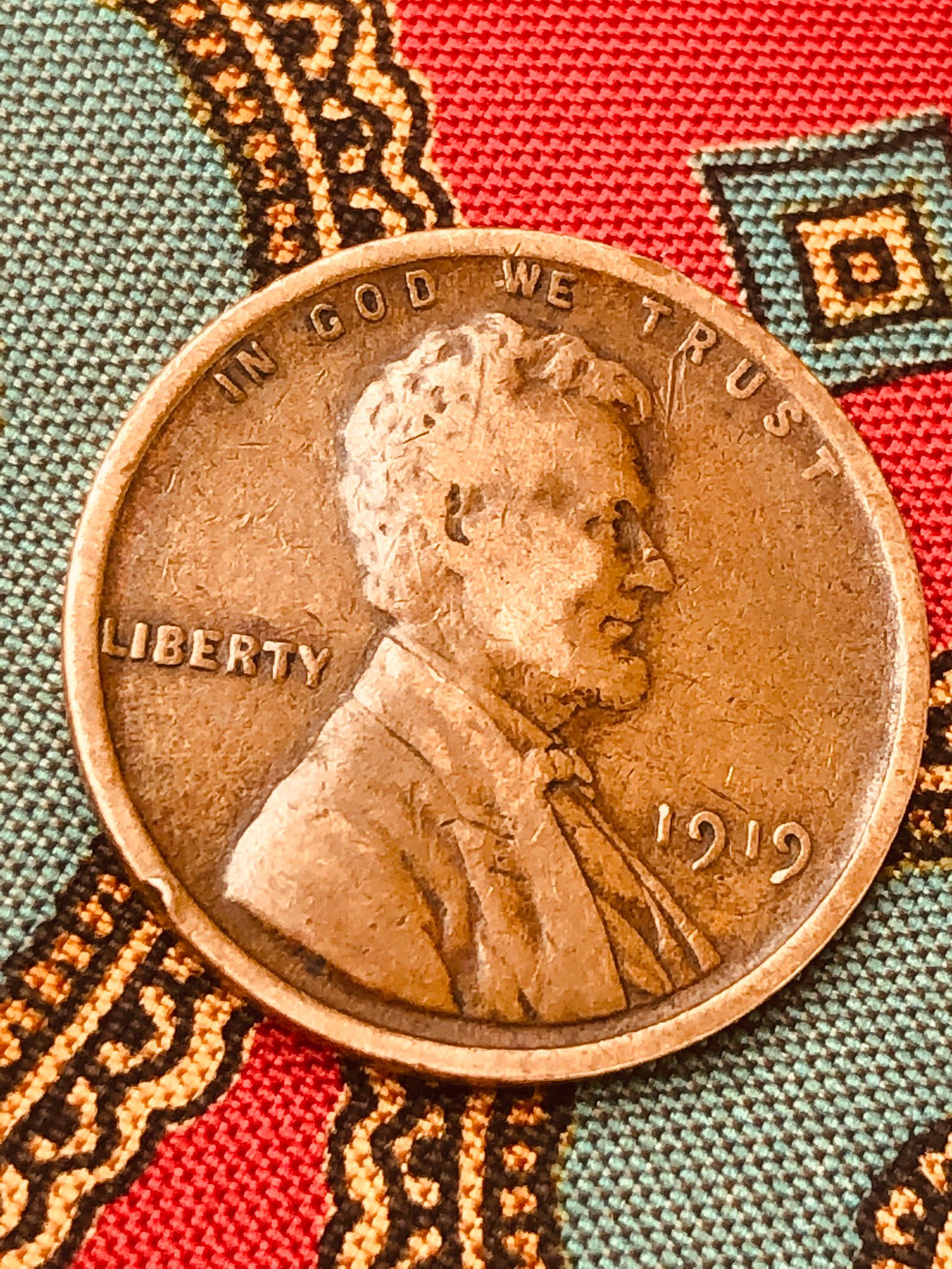 Early Lincoln Cent 1919 Penny 